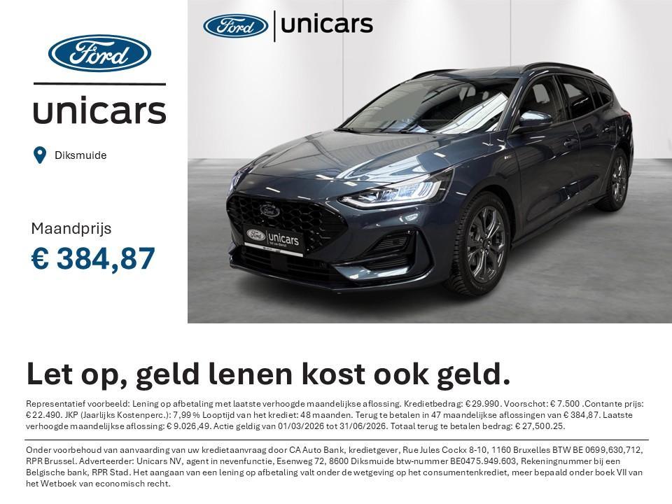 Ford Focus Clipper 1.0i EcoBoost MHEV 114kW ST-Line X DCT, Auto's, Blauw, 155 pk, Bedrijf, 3 cilinders