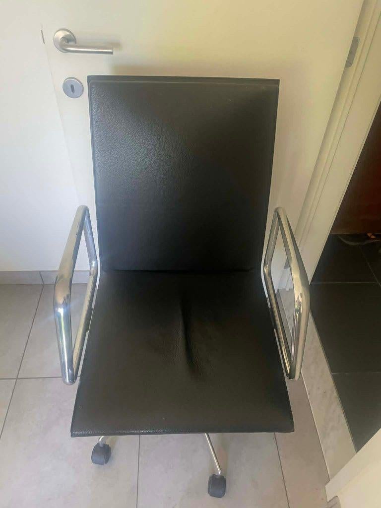 bureaustoel Italian furniture design leder MATTEOGRASSI, Huis en Inrichting, Bureaustoelen, Ophalen of Verzenden, Gebruikt, Zwart