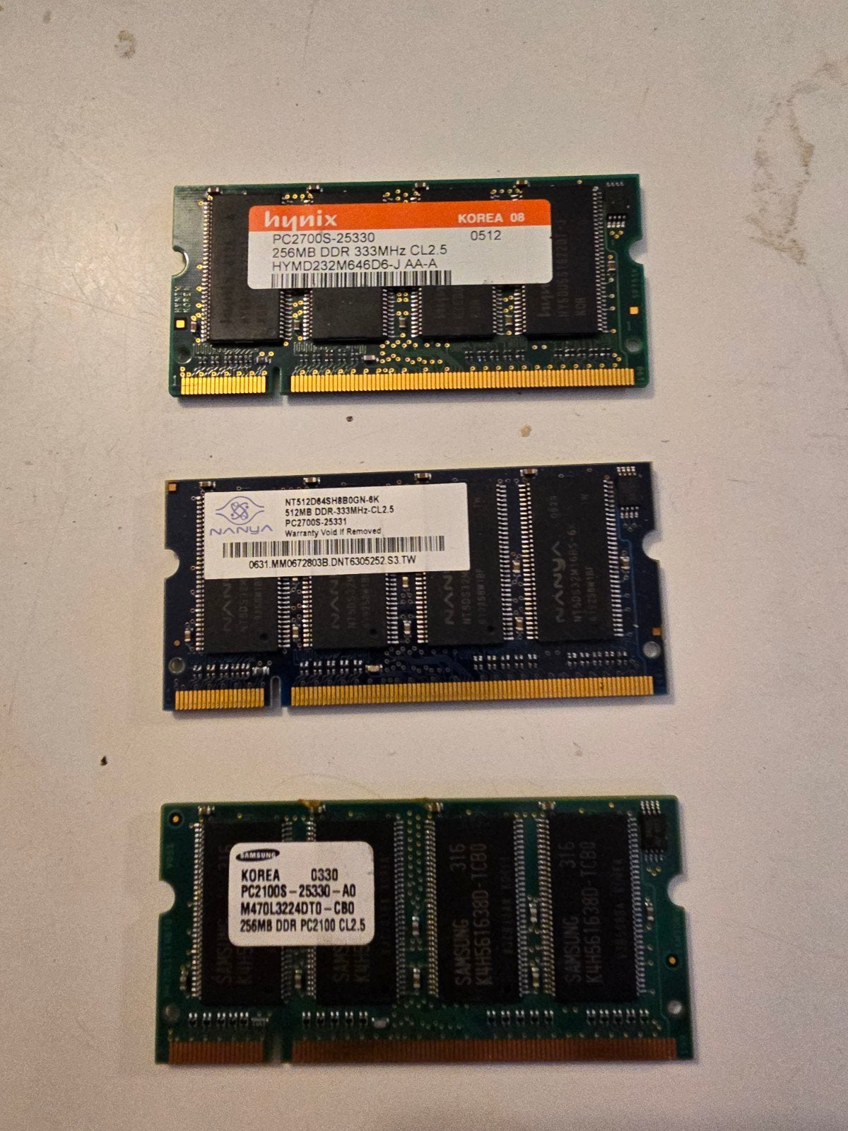 3 latjes ddr sodimm geheugen, Computers en Software, RAM geheugen, Ophalen of Verzenden, Gebruikt, DDR, Laptop