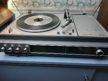 Vintage RADIO/PLATENSPELER PHILIPS, Ophalen, Gebruikt, Overige typen