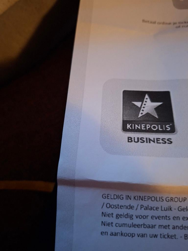 2 billets Kinepolis, Tickets & Billets, Deux personnes, Ne s'applique pas, Billet gratuit pour tous les films