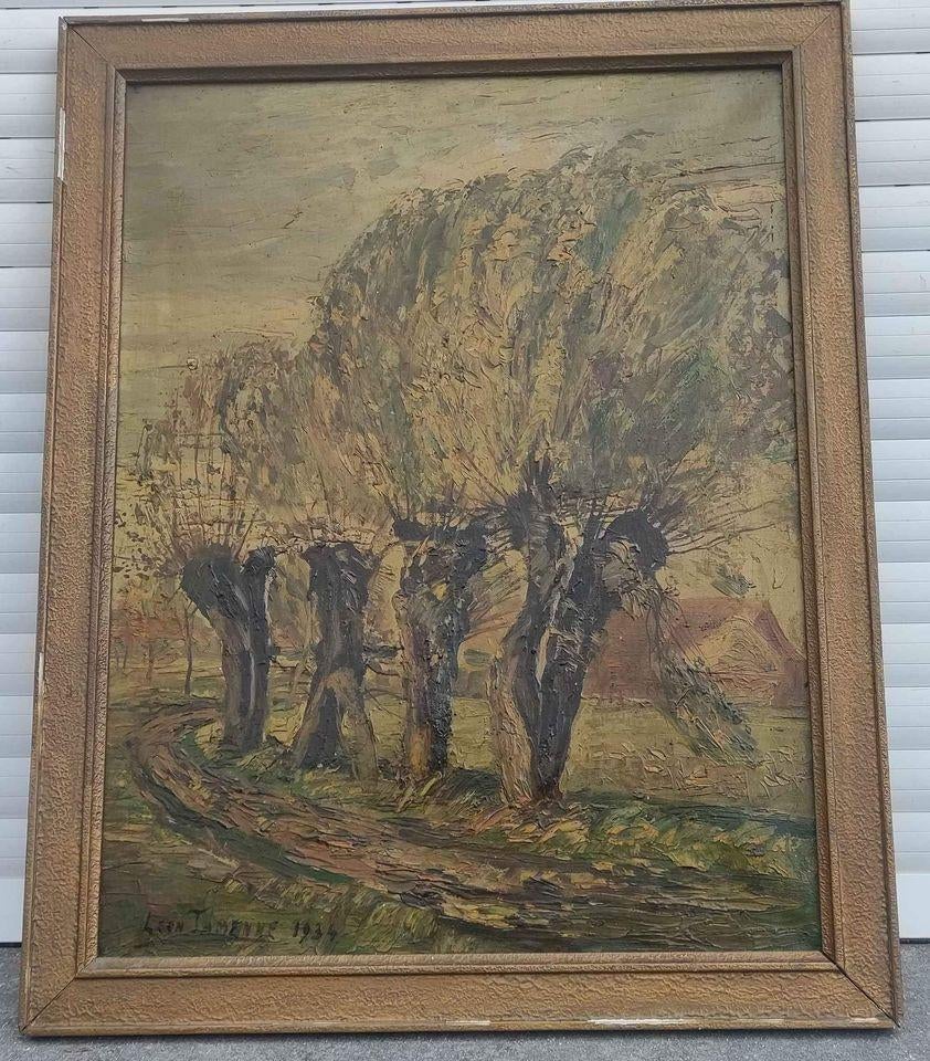 Huile sur toile signe Léon tamenne 1934, Enlèvement ou Envoi