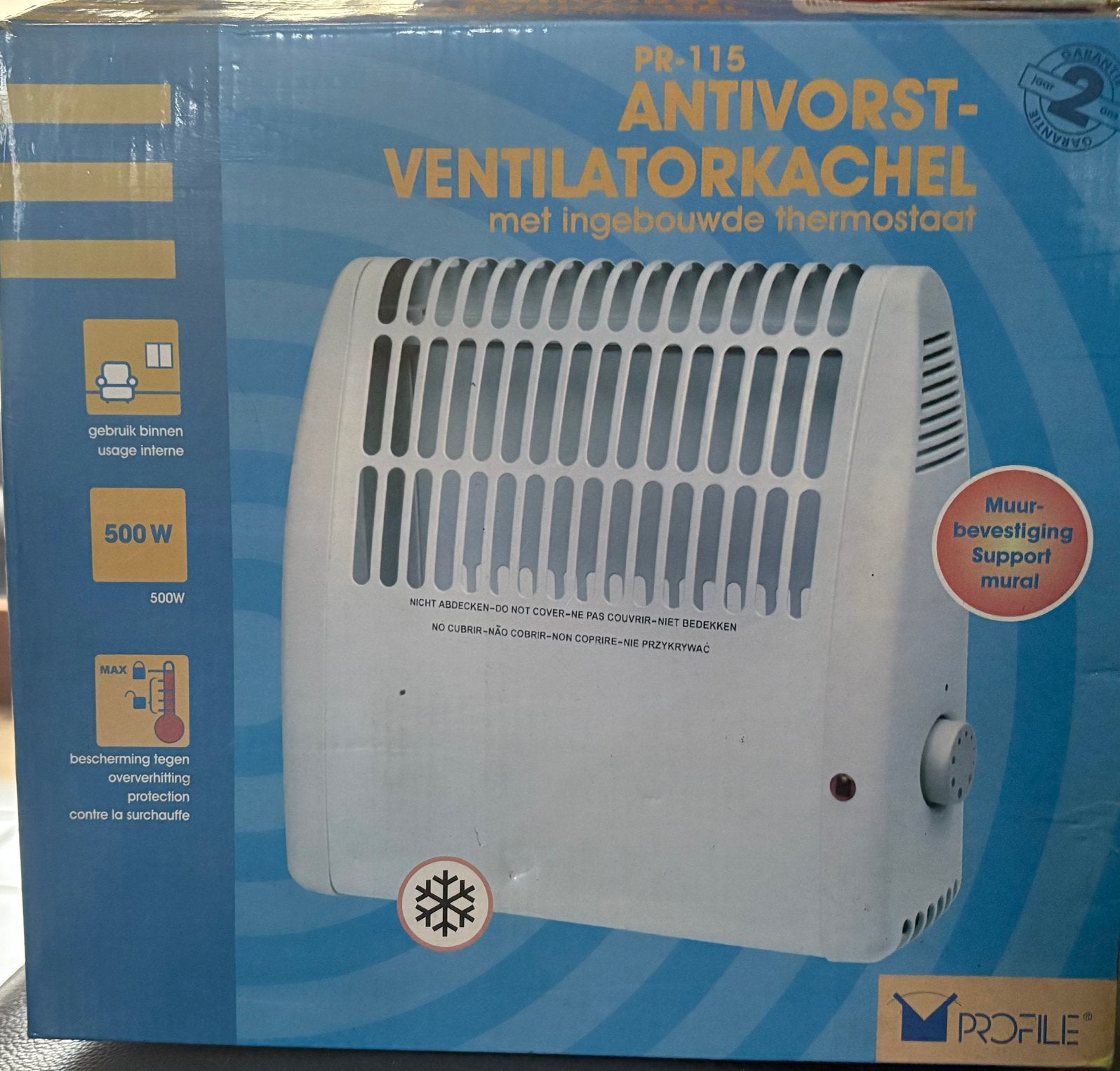 Antivorst ventilatorkachel, Huis en Inrichting, Ophalen, Zo goed als nieuw
