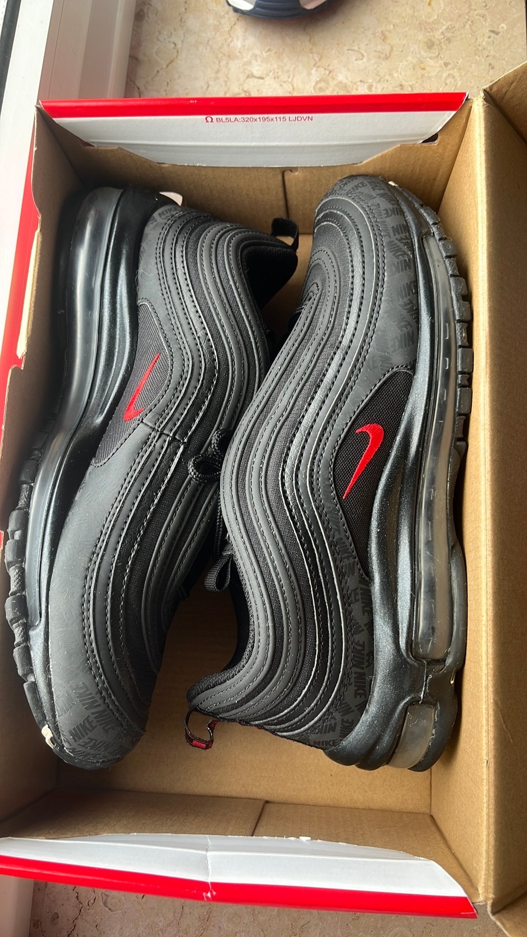 Nike Air Max 97 Black/red  ( maat 42 ), Enlèvement, Comme neuf