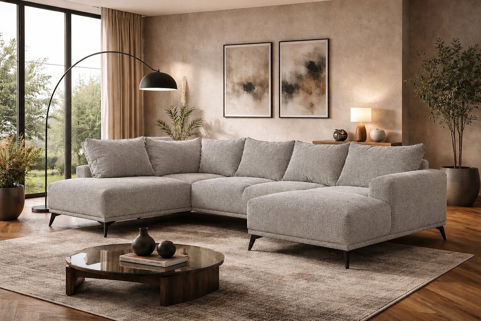 CANAPÉ DESIGN - ZARA U, Neuf, 150 cm ou plus, Quatre personnes ou plus, Tissus