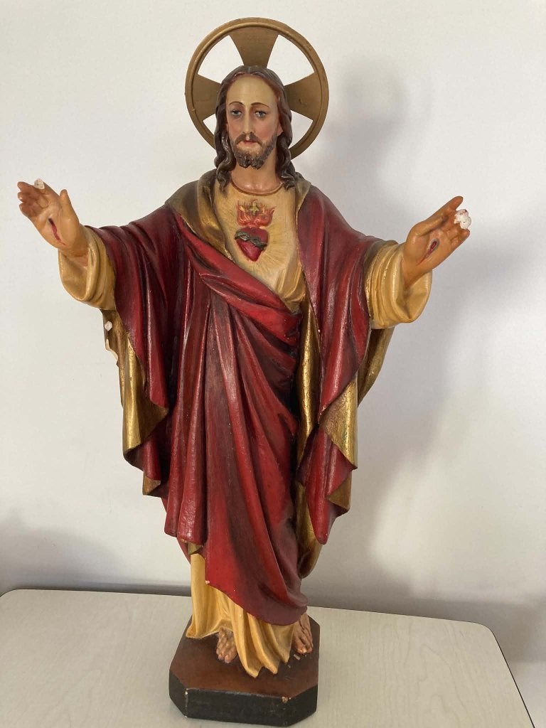 Groot beeld Heilig Hart van Jezus (66 cm), Ophalen