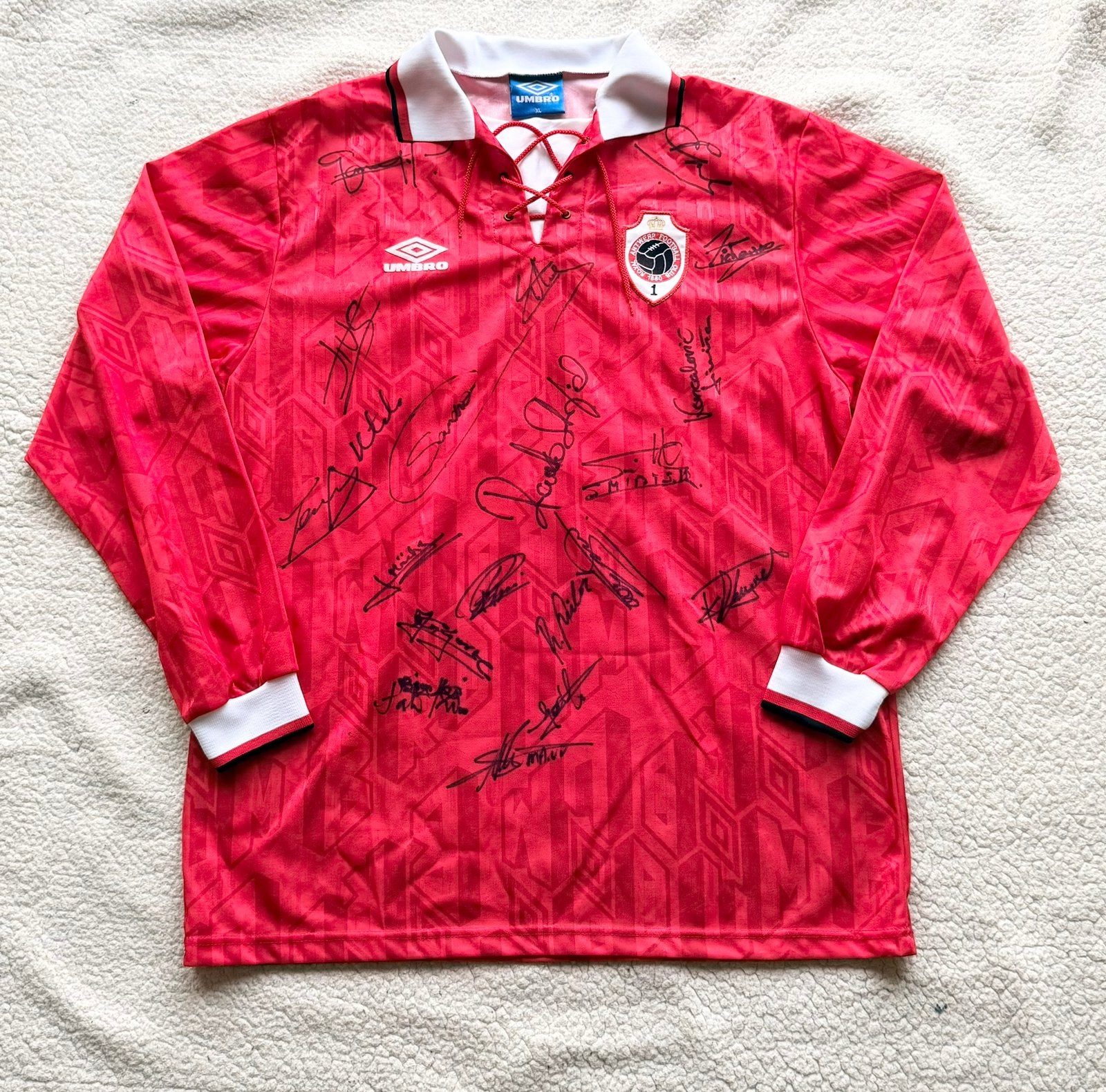 Royal Antwerp 1994/95 match shirt, Maat XL, Ophalen of Verzenden, Gebruikt, Shirt