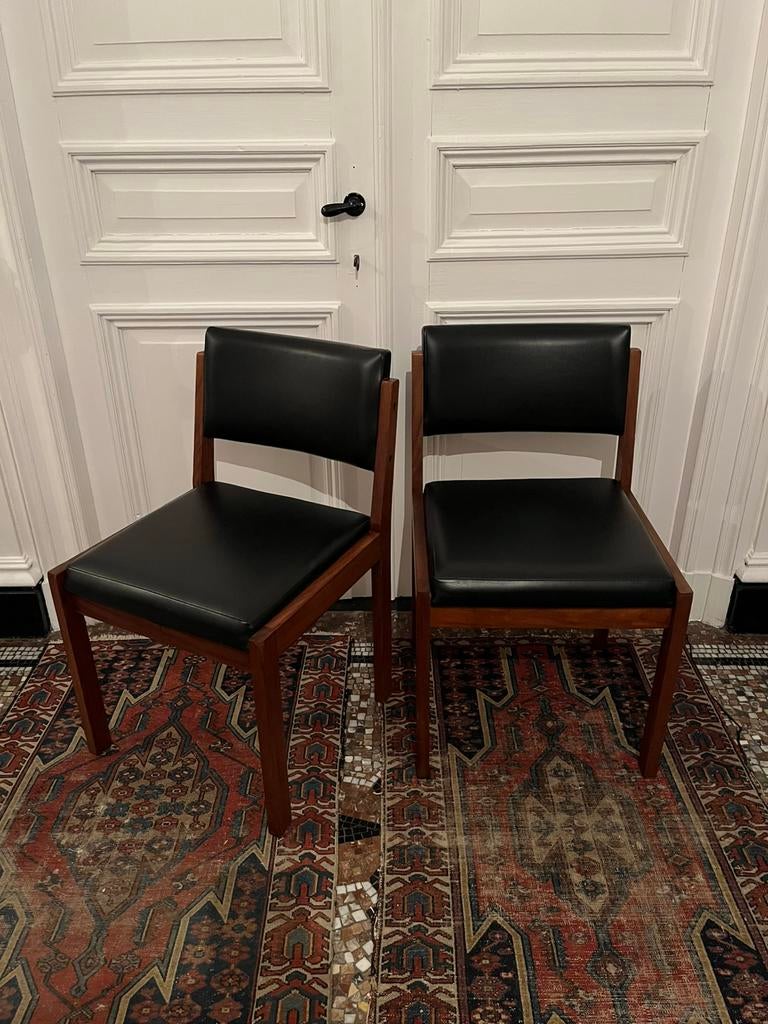 VINTAGE STOELEN 2 STUKS KERSELAAR KLEUR ZWART, Antiek en Kunst, Ophalen