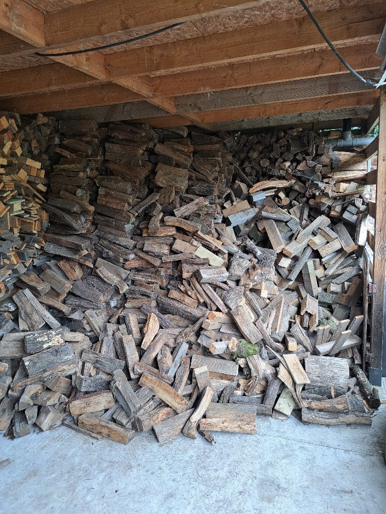 Gemengd gekloven brandhout, Tuin en Terras, Brandhout, 6 m³ of meer, Ophalen, Overige houtsoorten