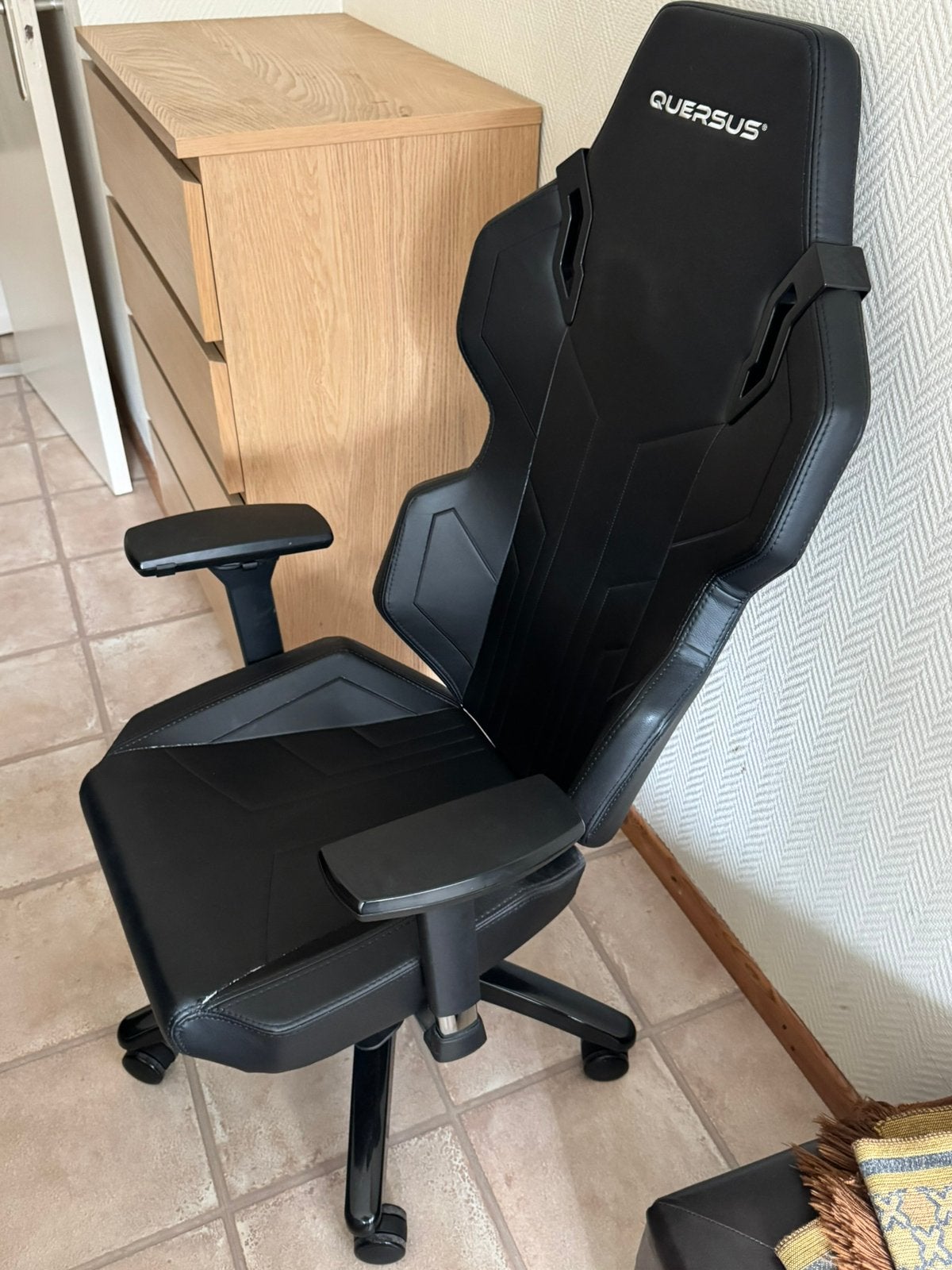 Quersus gamestoel, Huis en Inrichting, Bureaustoelen, Ophalen, Gebruikt, Zwart, Gaming bureaustoel