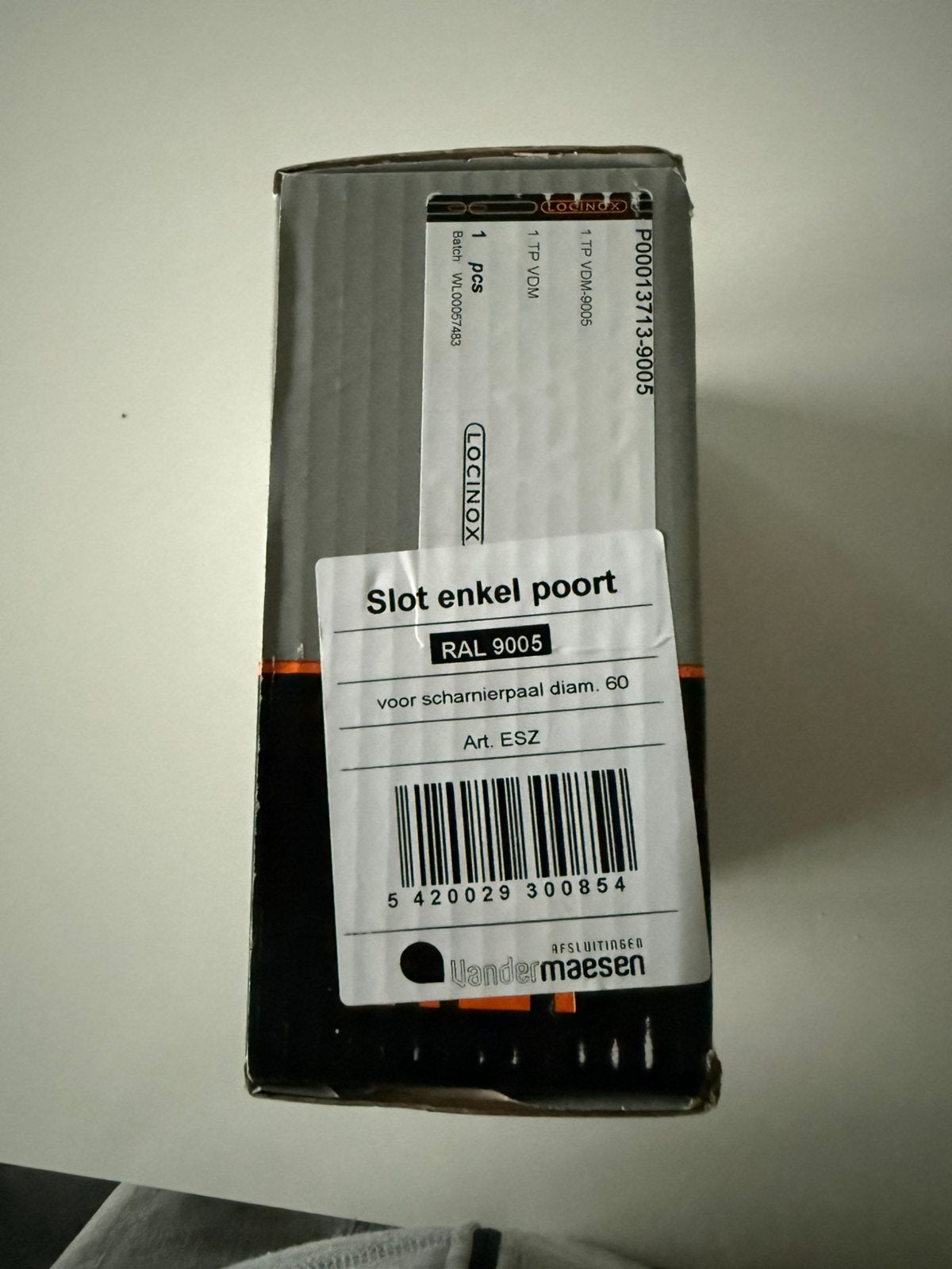 Nieuwe Locinox slotset enkele tuinpoort RAL9005 Ø60mm, Ophalen, Nieuw, Aluminium, Draaipoort