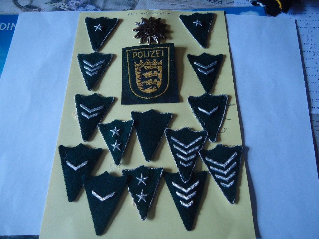 ancien grade polizei bad wurtenberg, Ophalen of Verzenden, Overige soorten, Embleem of Badge