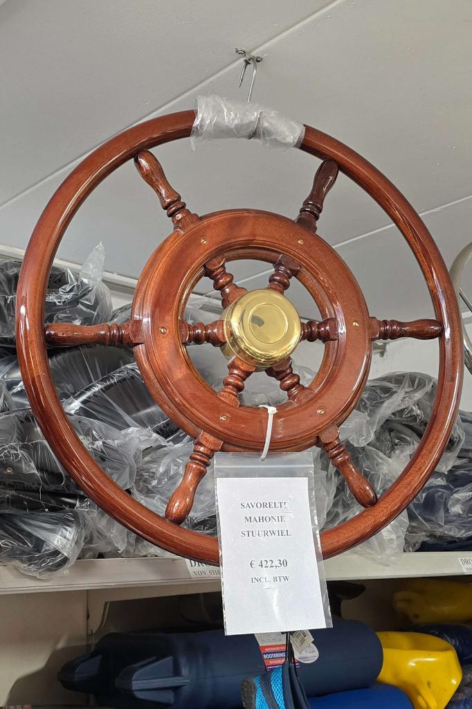Savorelti Mahonie stuurwiel 56cm, Watersport en Boten, Niet ingevuld, Nieuw, Motor en Techniek, Zeilboot of Motorboot