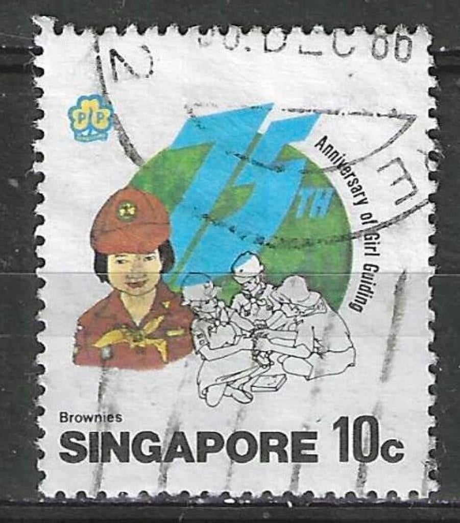 Singapour 1985 - Yvert 475 - 75 ans de guides - 10 c. (ST), Envoi, Affranchi