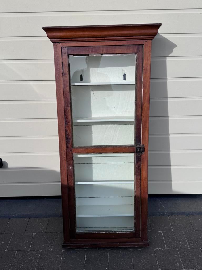 Oude vitrine uit café. DOE NU EEN BOD 💵, Huis en Inrichting, 100 tot 150 cm, 50 tot 100 cm, Minder dan 25 cm, Grenenhout