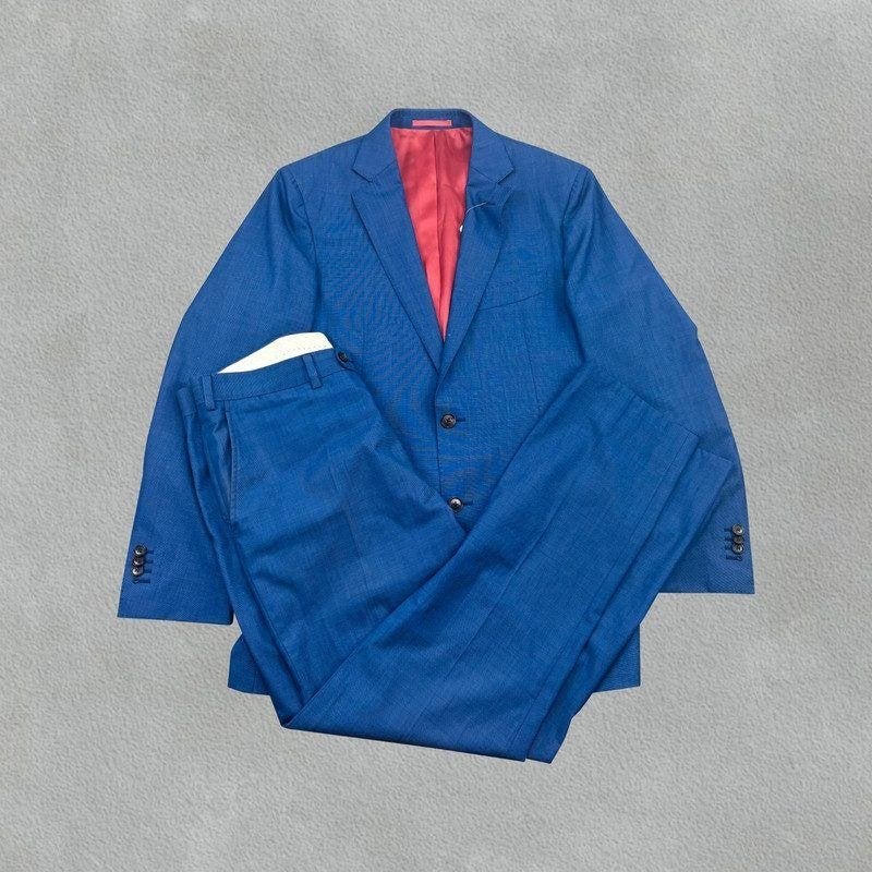 (1179) Blauw Suitsupply pak - Heren blazer 48 - Zeer goed, Kleding | Heren, Zo goed als nieuw, Suitsupply, Verzenden, Maat 48/50 (M)