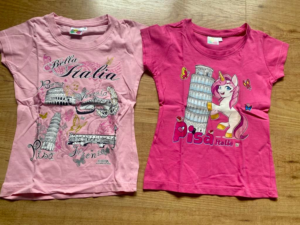 T-shirts Italie maat 5/6 jaar, Ophalen of Verzenden, Gebruikt, Meisje, Shirt of Longsleeve