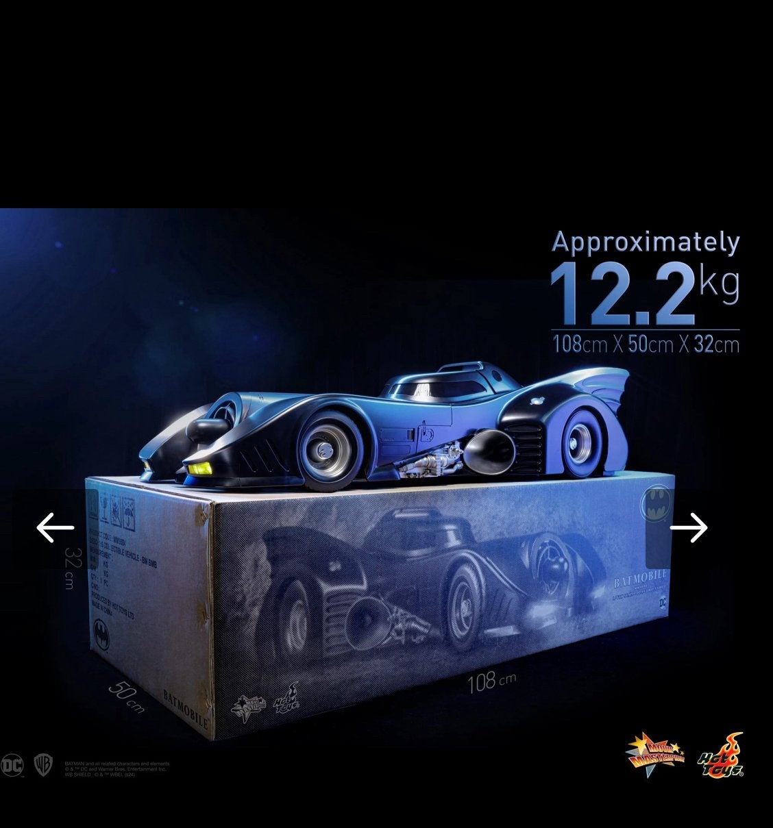 Batmobile batman  mms694 hot toys neuf scellé 108cm, Collections, Enlèvement, Neuf