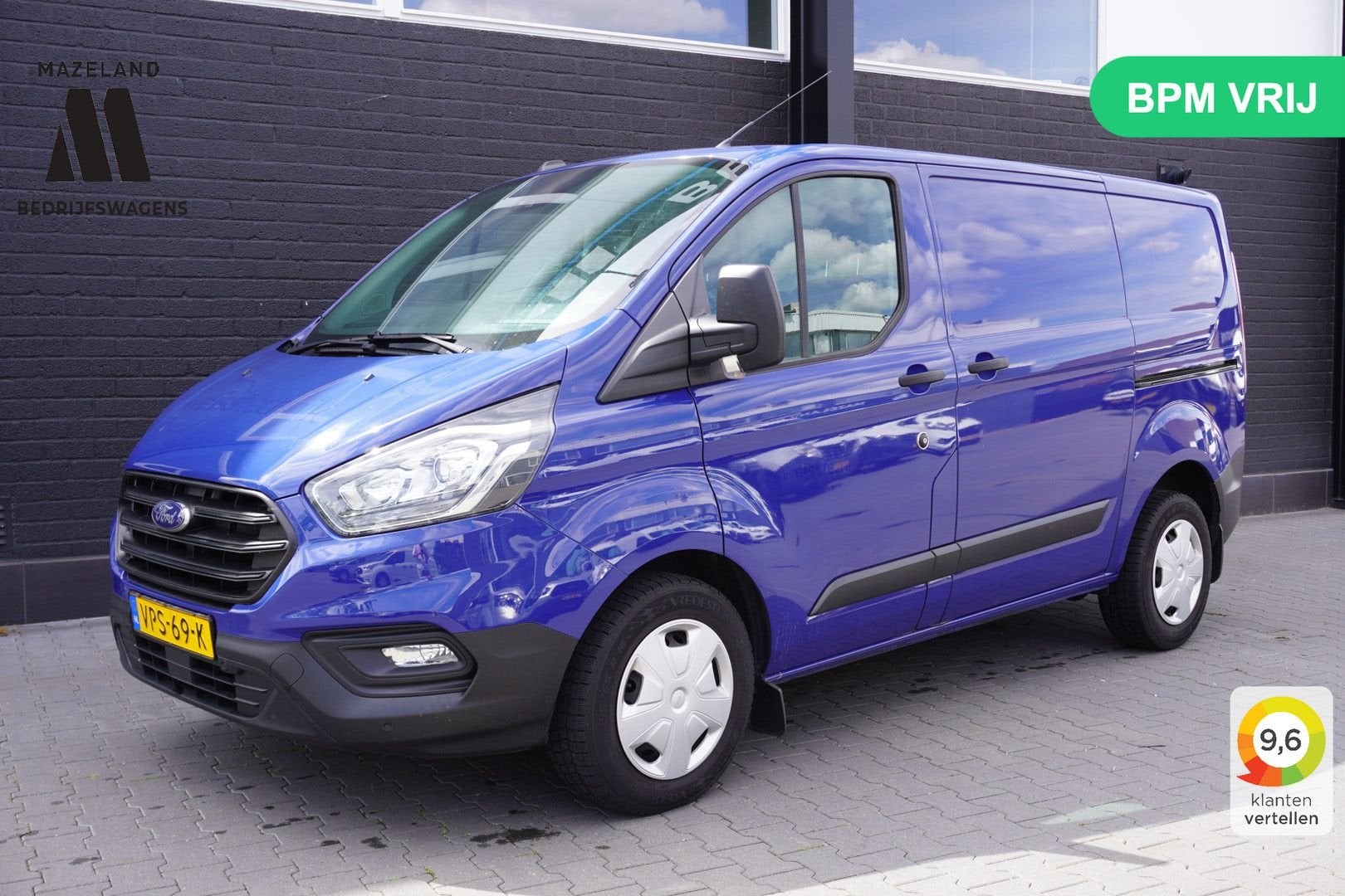 Ford Transit Custom 2.0 TDCI 130PK Automaat 2x Schuifdeur EU, Automaat, Blauw, Bedrijf, Diesel