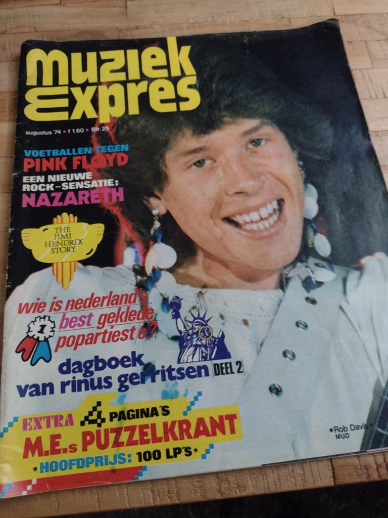 MUZIEK EXPRES 8/1974: JIMI HENDRIX-PINK FLOYD-NAZARETH !!!, Verzamelen, Ophalen of Verzenden, 1960 tot 1980, Tijdschrift