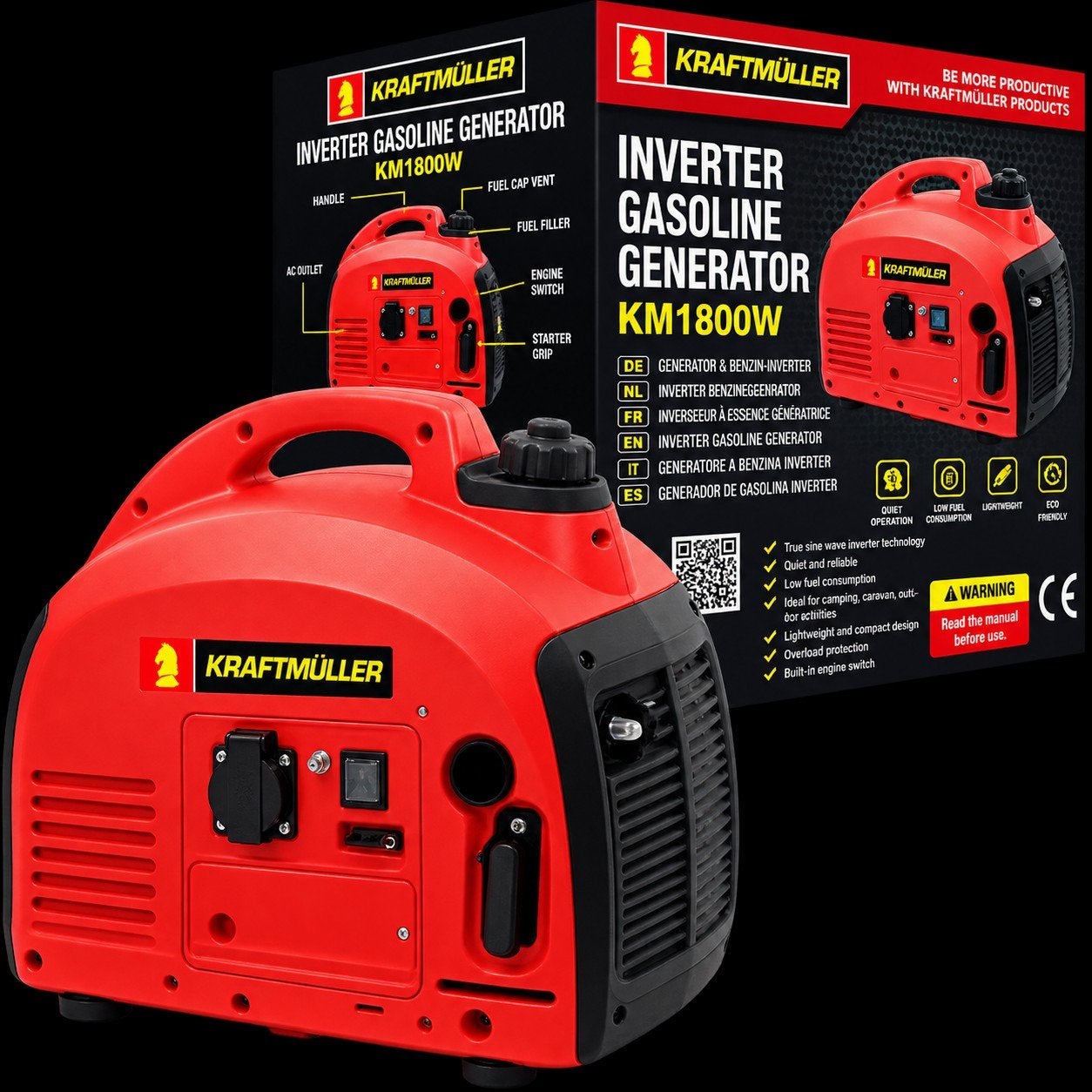 stroomgroep/generator 2000w Silent nieuw gratis bezorging, Nieuw, Ophalen of Verzenden, Minder dan 5 kVA, Elektrisch startend