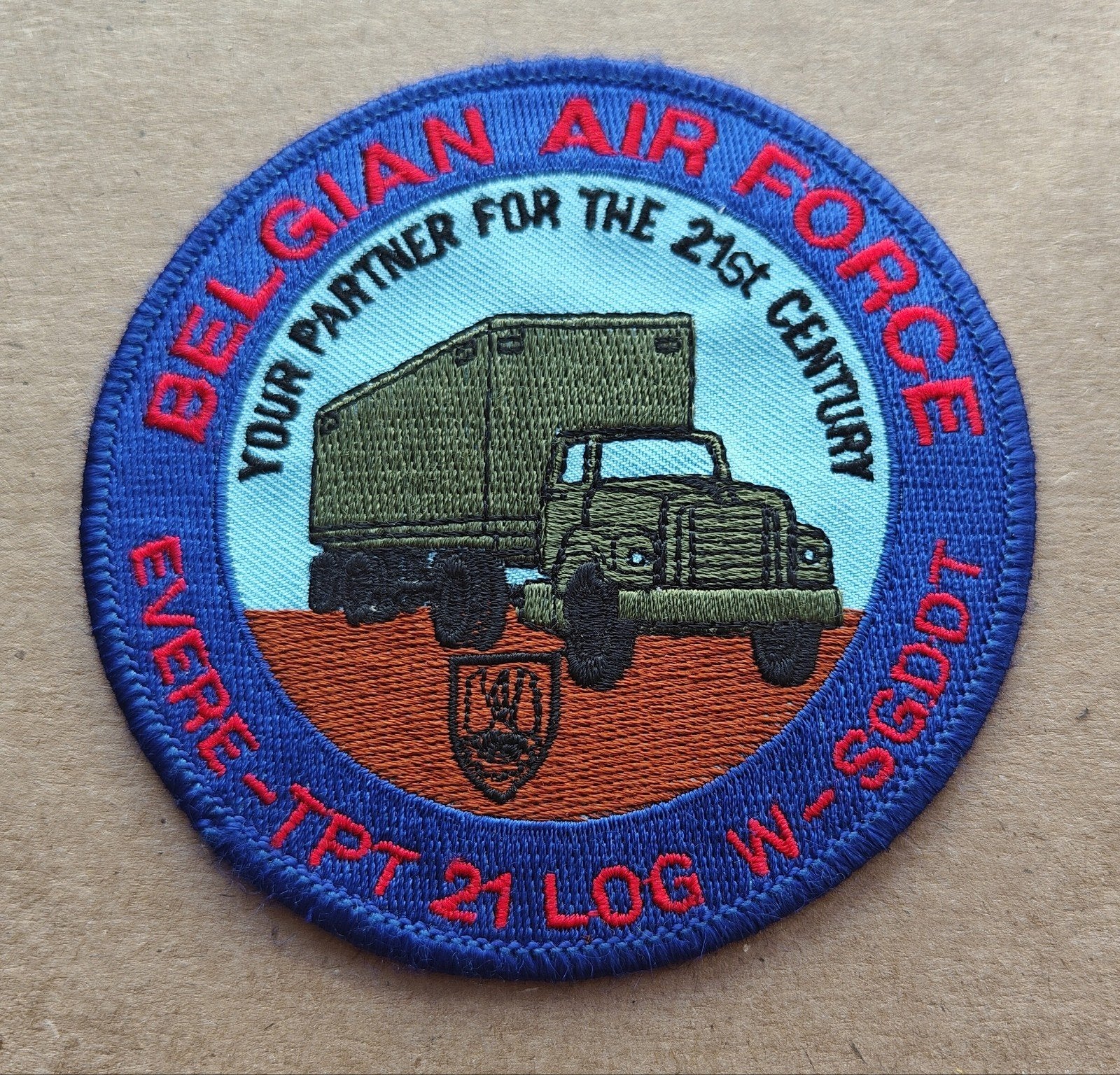 Unité de transport de l'armée de l'air belge à Evere (TPT 21, Enlèvement ou Envoi, Armée de l'air, Emblème ou Badge