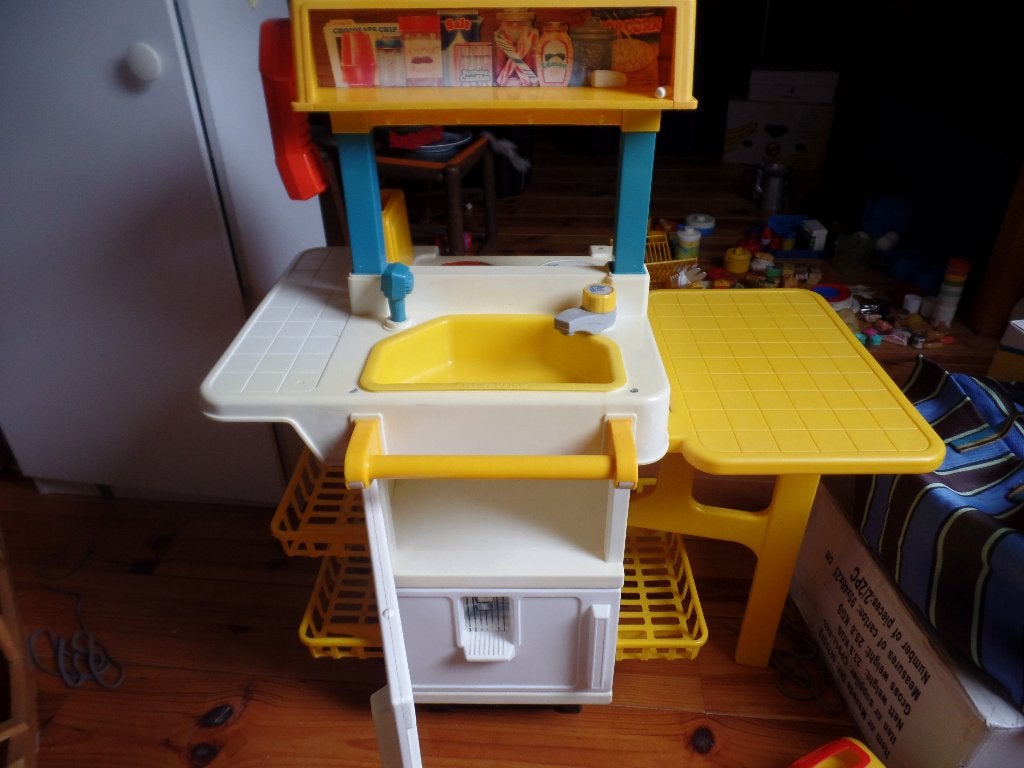 Fisher Price vintage fornuis, Kinderen en Baby's, Ophalen, Zo goed als nieuw, Speelset