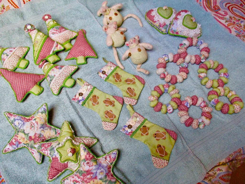 Figurines en tissu pour arbres de Noël, Enlèvement ou Envoi, Comme neuf