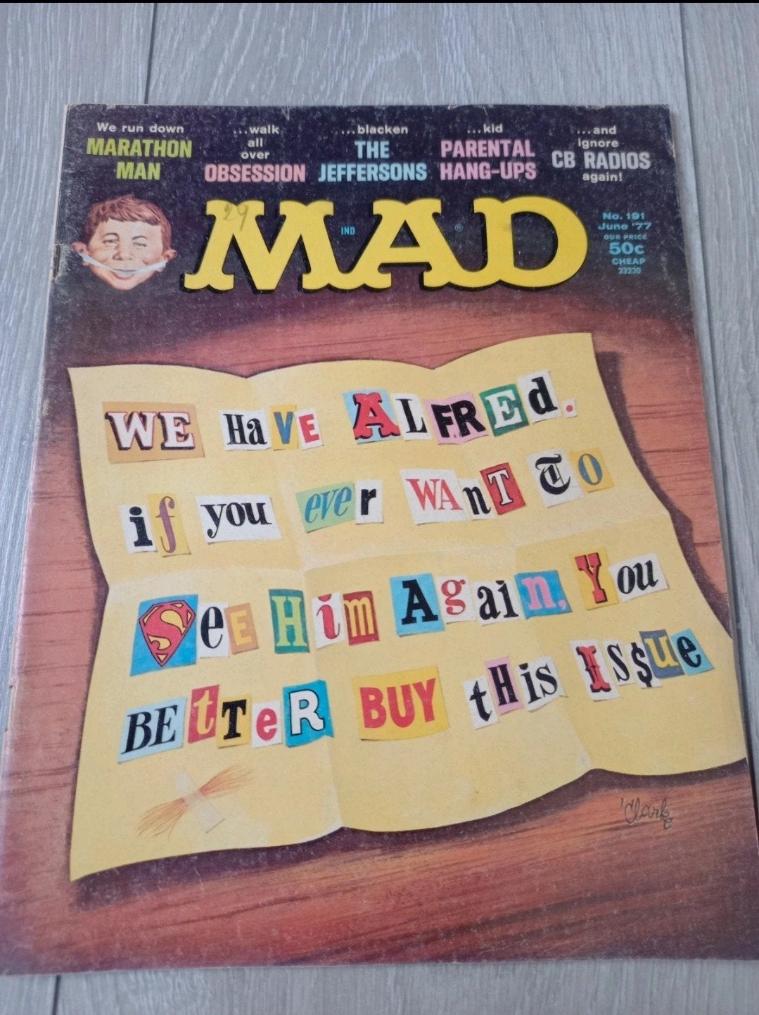 Revue Mad n 191 Juin 1977, Livres, Enlèvement, Utilisé, Autres types