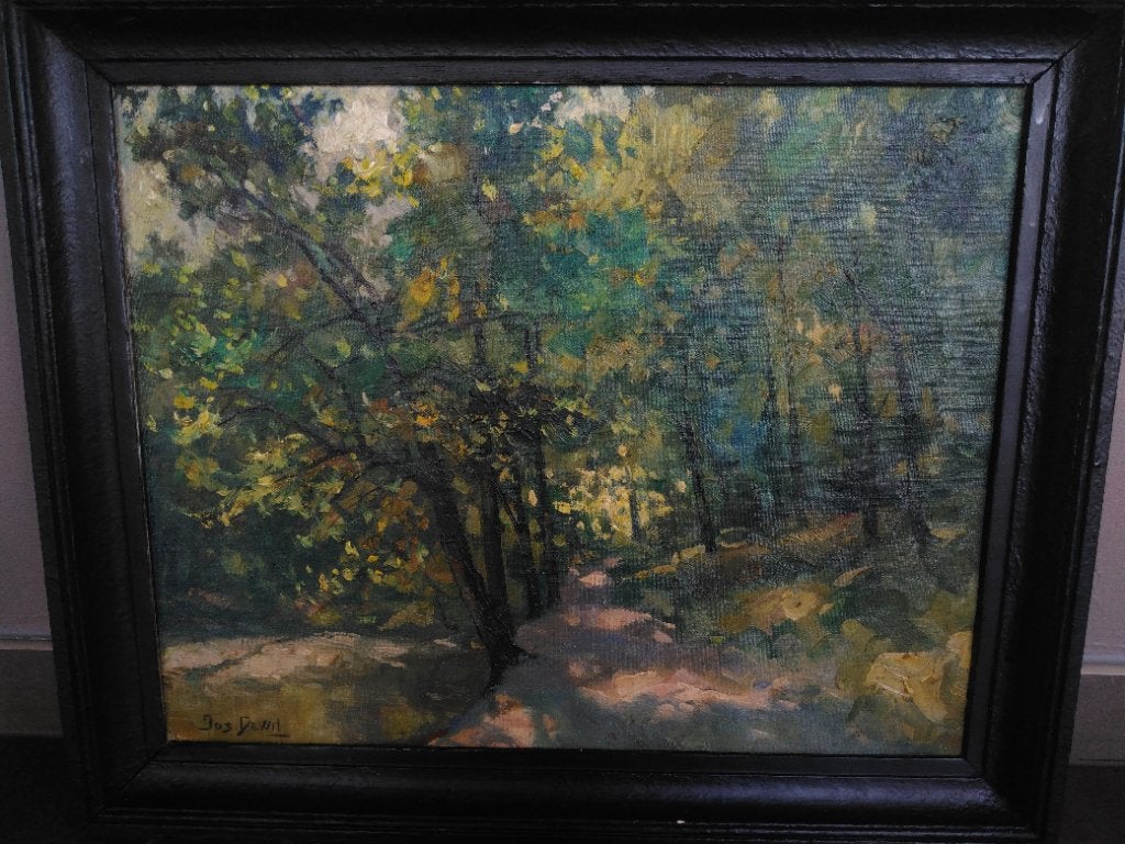 Peinture a l'huile Jos Dewil peintre liégeois décédé 1944, Enlèvement ou Envoi