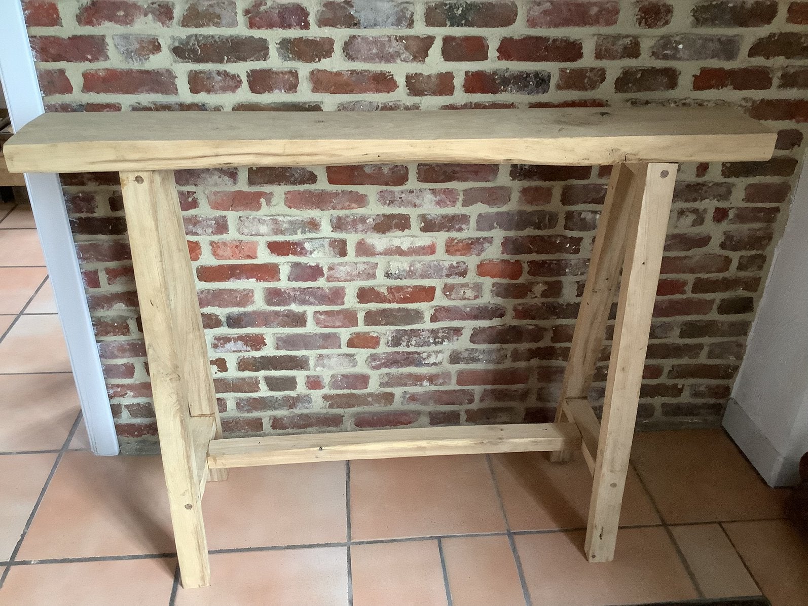 Massief eiken sidetable, Ophalen, Zo goed als nieuw