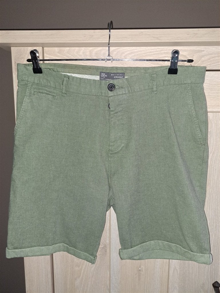 Short vert kaki clair pour homme W36 Eu 46, Enlèvement ou Envoi, Vert, Denim Co., Taille 52/54 (L)