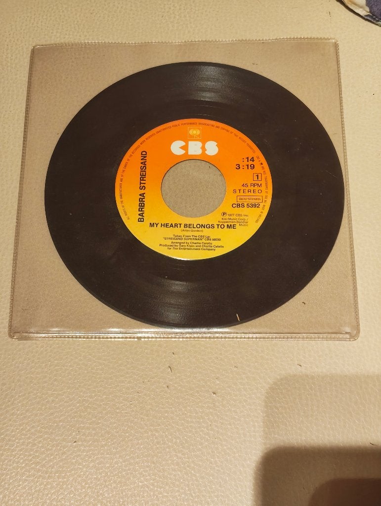 4 Singles van Barbra Streisand, Gebruikt, 7 inch, Ophalen of Verzenden, Pop