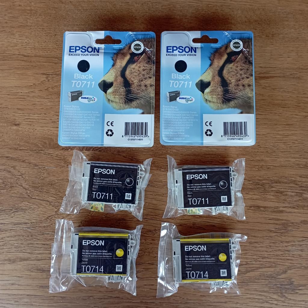 6 originele Epson inktcartridges, Ophalen of Verzenden, Nieuw, Cartridge, Epson