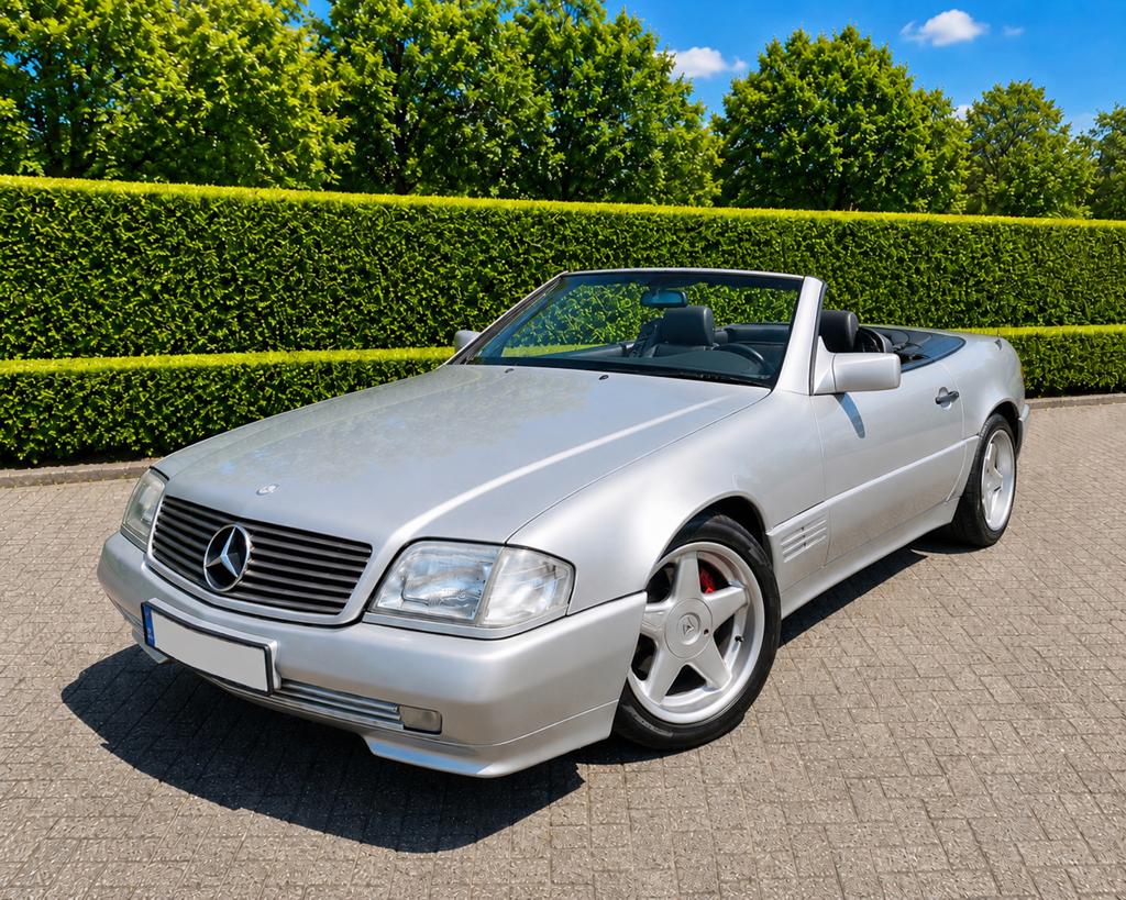 Mercedes SL 280 avec GPL ✅ 17 pouces / Bluetooth, Cuir, Argent ou Gris, Achat, Cabriolet