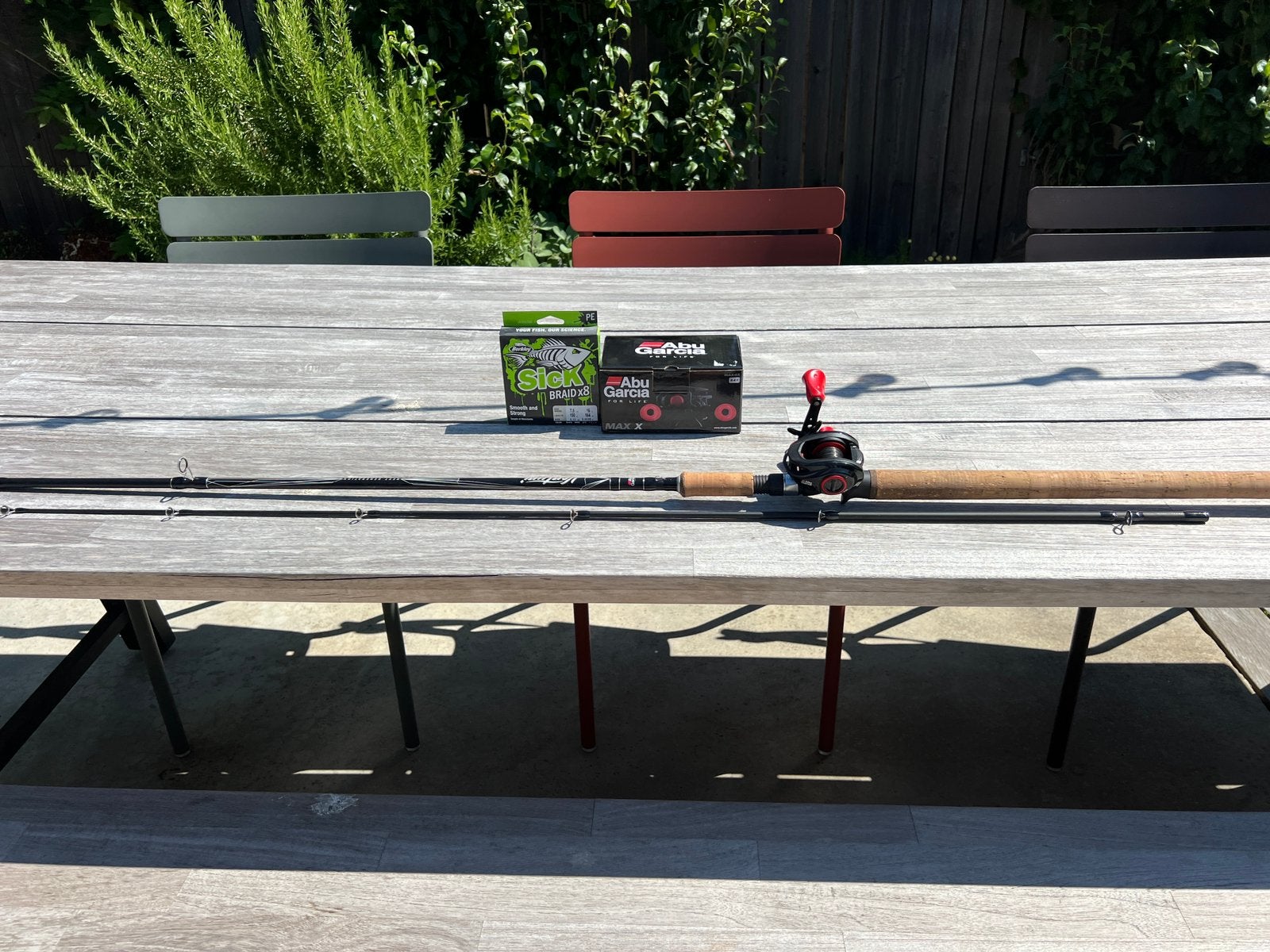 Abu garcia max X& abu garcia venturi 2,68m baitcasting setup, Watersport en Boten, Hengelsport | Roofvissen, Ophalen, Zo goed als nieuw