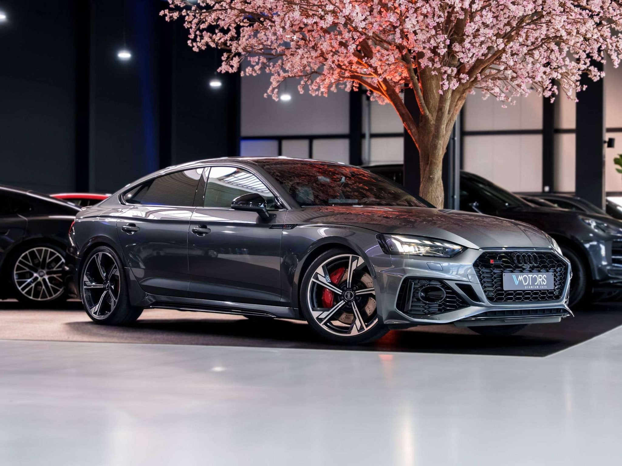 Audi RS5 Sportback 2.9 V6 TFSI Quattro - Daytona Grey - Lase, Automaat, 4 zetels, Gebruikt, Zwart
