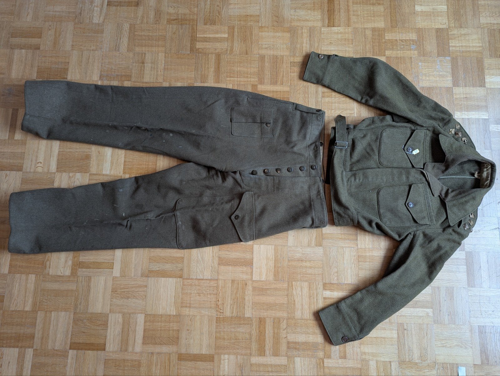 us War aid WW2 GB battledress 1943 1945, Enlèvement ou Envoi, Armée de terre, Vêtements ou Chaussures