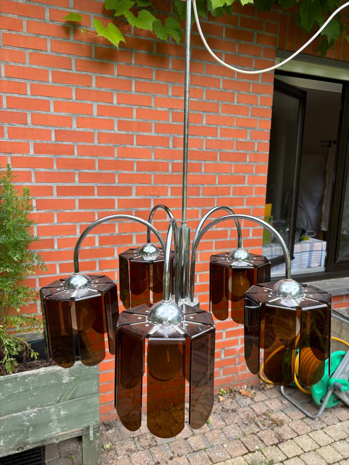 Vintage retro 70’s luster, Ophalen, Zo goed als nieuw, Glas