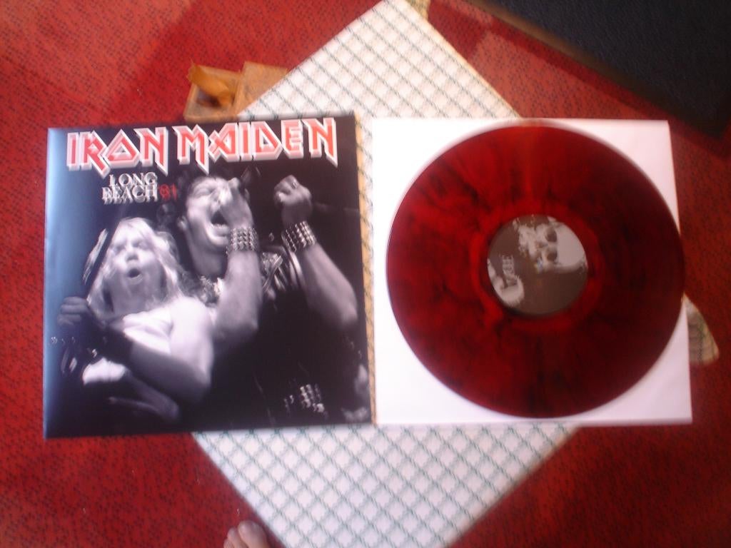 iron maiden long beach 81 rood vinyl, Enlèvement ou Envoi, Neuf, dans son emballage, Autres formats, Pop rock