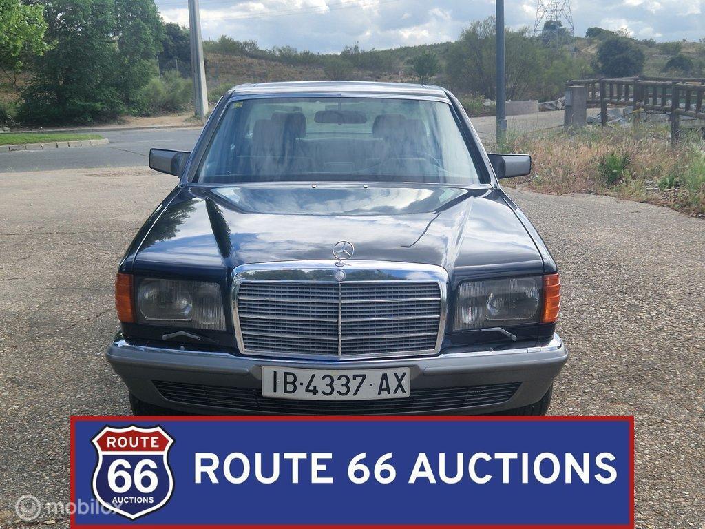 Mercedes-Benz 500 SEL | 1984 | Route 66 Auctions, Auto's, Zwart, Mercedes-Benz, Bedrijf, Handgeschakeld