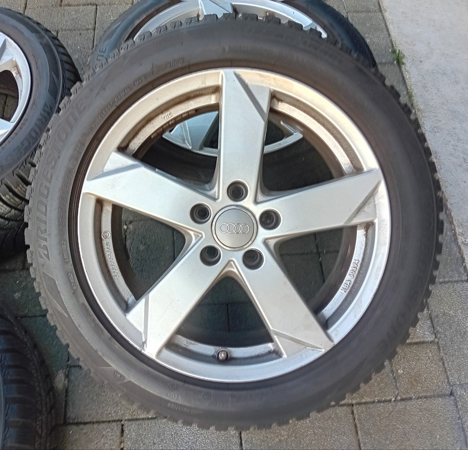 Winterbanden velgen alu Audi A4 B9 17inch 5x112 8mm ️❄️🌧, Ophalen, Gebruikt, Audi