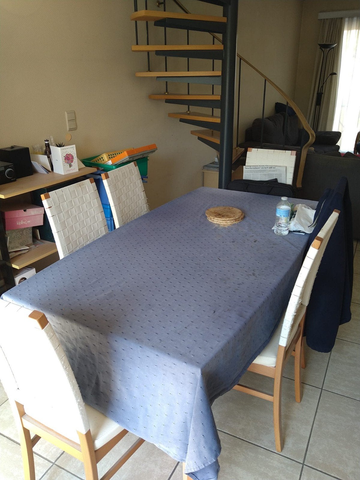 Tafel en 6 stoelen, Ophalen