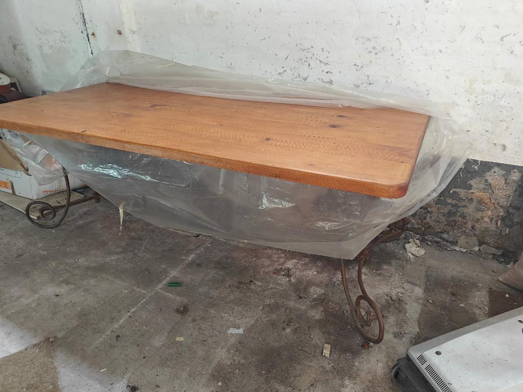 Tafel op siermetaal. 220x100 - zeer goede staat, Ophalen, 100 tot 150 cm, 200 cm of meer, Zo goed als nieuw