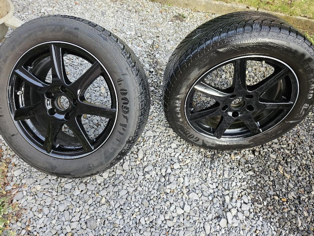 jantes et pneus hiver, Auto-onderdelen, Banden en Velgen, Velg(en), Winterbanden, 17 inch, 225 mm, Personenwagen, Gebruikt, Ophalen