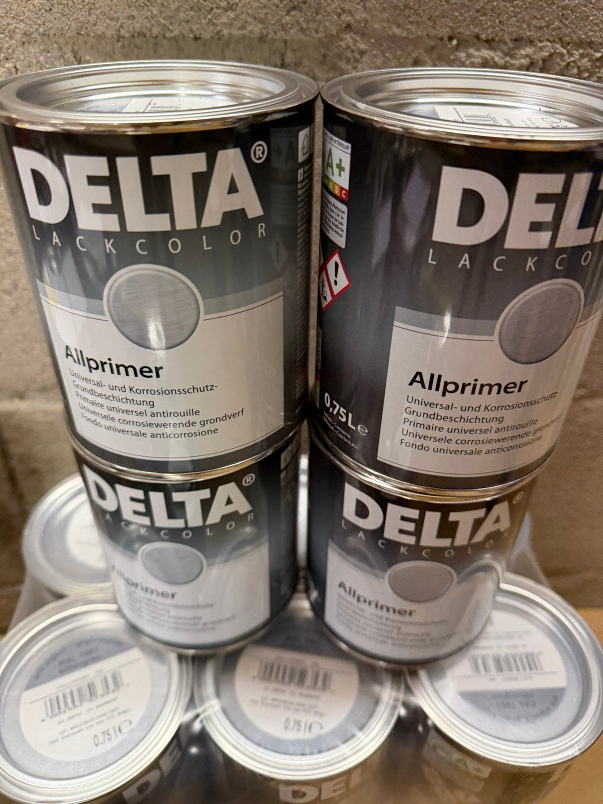 Delta roestwerende grondlak ral 7001, zilvergrijs 0,75liter, Ophalen of Verzenden, Nieuw, Hout