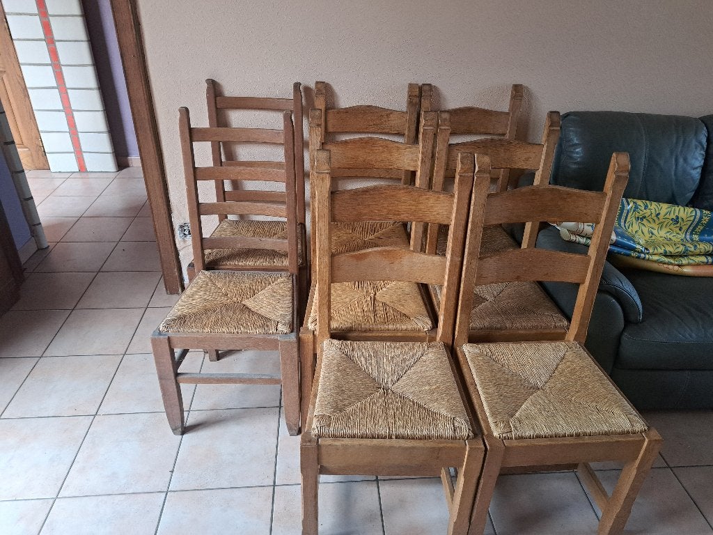 Chaises, Maison & Meubles, Chaises, Enlèvement, Utilisé, Osier ou Rotin, Cinq, Six Chaises ou plus
