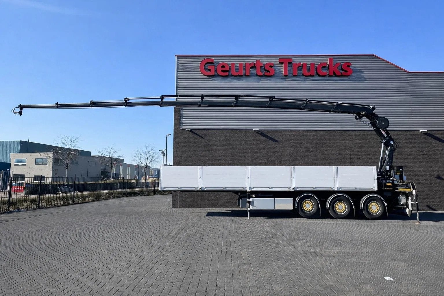 Kwb 3 ASSER KRAANOPLEGGER HIAB 477-8 (bj 2018), Achat, Autres carburants, Remorques et Semi-remorques, Blanc