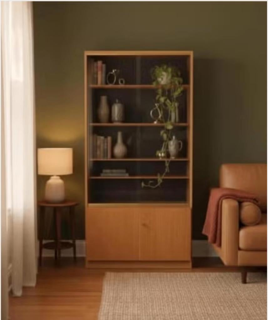 vintage vitrinekast, Huis en Inrichting, Kasten | Vitrinekasten, Ophalen, Glas