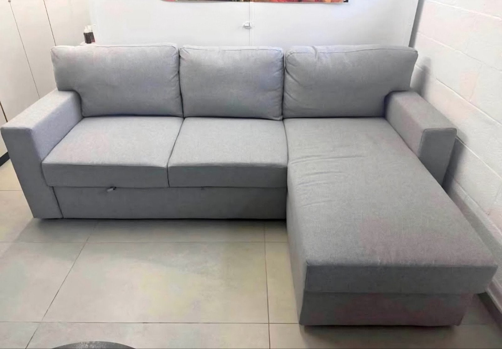 Zetel splinternieuw met longchair en opbergruimte, Ophalen, Nieuw